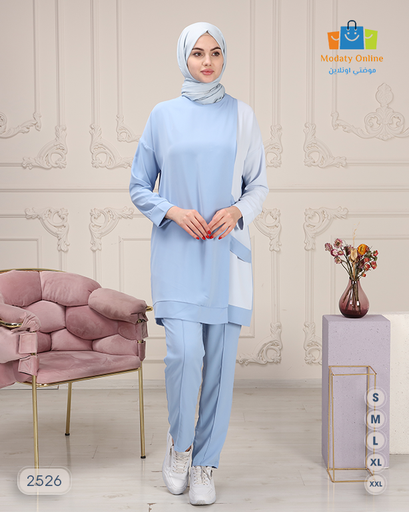 Tracksuit Set Cotton Sky Blue