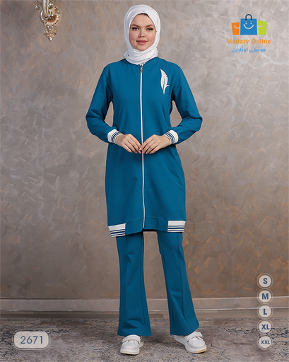 Tracksuit Set Cotton Dark Blue