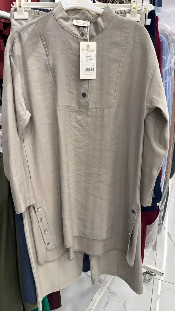 Set Two Pieces Gray طقم محجبات قطعتين 