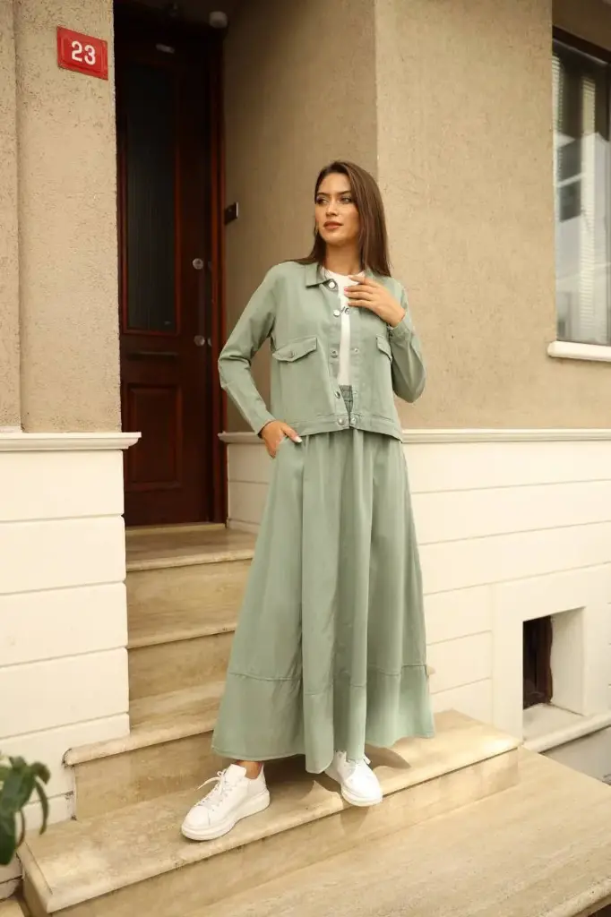 Three- Piece Skirt Suit