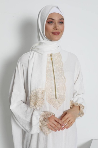 [112024-6009-white] طقم صلاة ايروبين أبيض 