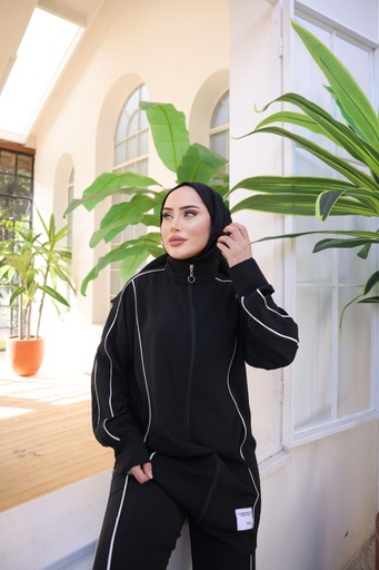 Tracksuit Set Cotton BLACK  