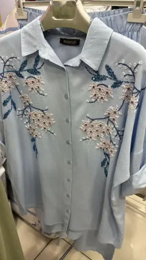 [869-17382-01] Set Two Pieces Blueطقم محجبات قطعتين  