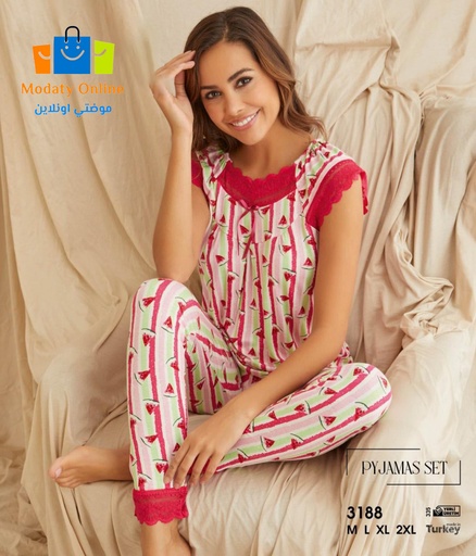 Pajamas Half Sleeves Woman Cotton