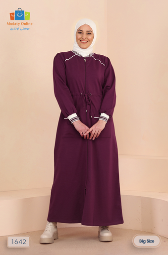 [1103029-1642-PURPLE-6XL] Long DRESS PURPLE BIG